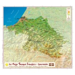 Carte 3D Geo Relief Le Pays Basque Français / Iparralde