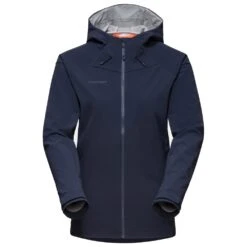 Veste De Rando Mammut Sapuen SO Hooded Jkt W Marine