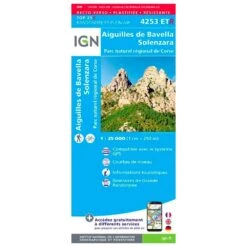 Carte IGN 4253ETR Aiguilles De Bavella, Solenzara, Parc Naturel Régional De Corse - Résistante