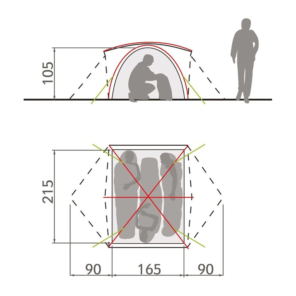 Tente Vaude Campo 3P Terracotta – Image 2