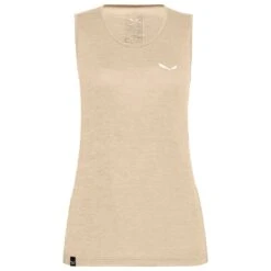 Tee-shirt De Rando Salewa Puez Graphic Dry W Tank Oatmeal Melange