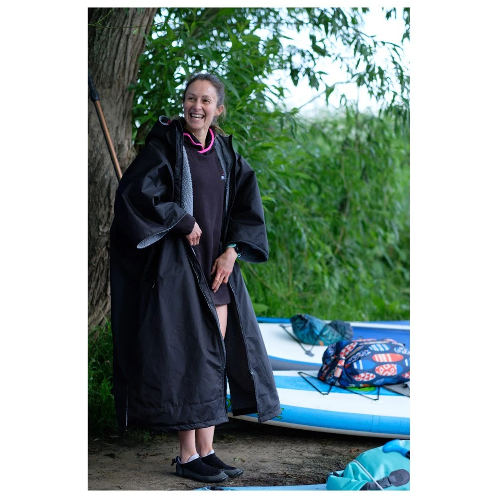 Poncho De Pluie Lifeventure Therma Robe Short Sleeved Black – Image 14