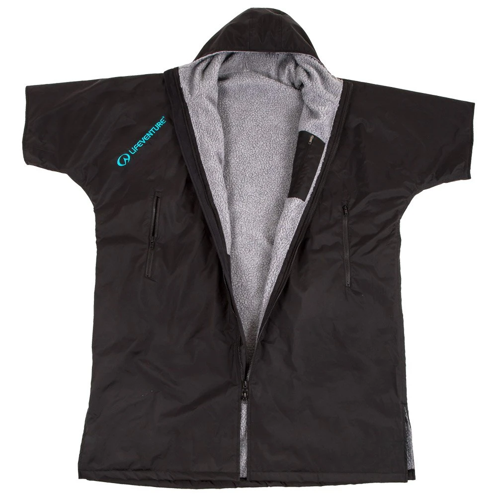 Poncho De Pluie Lifeventure Therma Robe Short Sleeved Black – Image 7