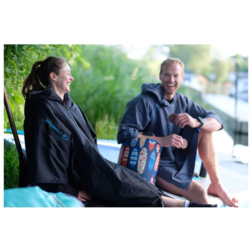 Poncho De Pluie Lifeventure Therma Robe Short Sleeved Black – Image 13