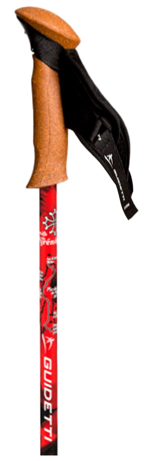 Bâton Guidetti Région Massif Des Pyrénées Noir Rouge – Image 2