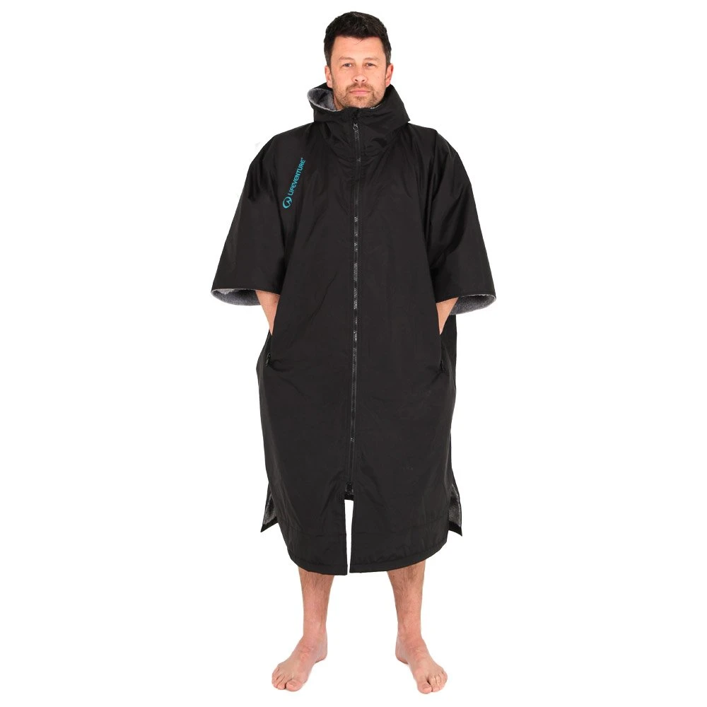 Poncho De Pluie Lifeventure Therma Robe Short Sleeved Black – Image 5