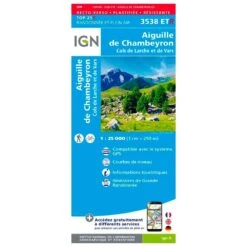 Carte IGN 3538ETR Aiguille Du Chambeyron, Cols De Larche Et De Vars - Résistante