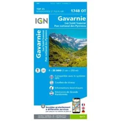 Carte IGN 1748OT Gavarnie, Luz-Saint-Sauveur, Parc National Des Pyrénées