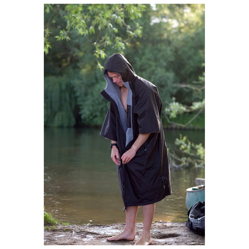 Poncho De Pluie Lifeventure Therma Robe Short Sleeved Black – Image 12