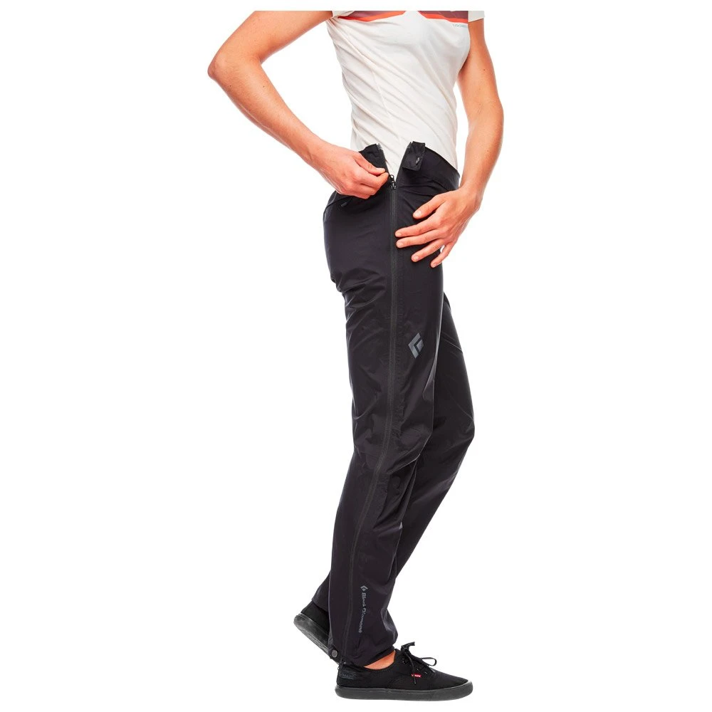 Surpantalon Black Diamond W Stormline Stretch Full Zip Rain Pants Black – Image 4