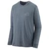 Tee-shirt De Rando Patagonia M's L/S Cap Cool Merino Graphic Shirt Z's And S's: Plume Grey