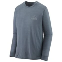 Tee-shirt De Rando Patagonia M's L/S Cap Cool Merino Graphic Shirt Z's And S's: Plume Grey