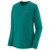 Tee-shirt De Rando Patagonia W's L/S Cap Cool Merino Graphic Shirt '73 Skyline: Borealis Green