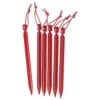 Piquet De Tente Msr Gear Mini-Groundhog Stake Kit X6 Red