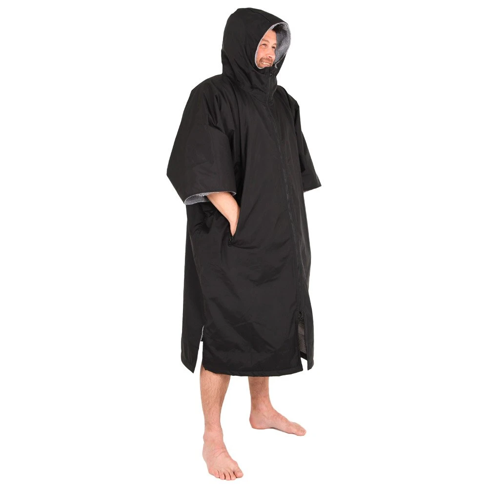 Poncho De Pluie Lifeventure Therma Robe Short Sleeved Black – Image 3